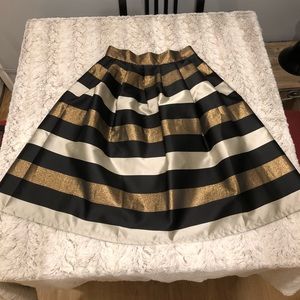 Little Mistress metallic stripe skirt